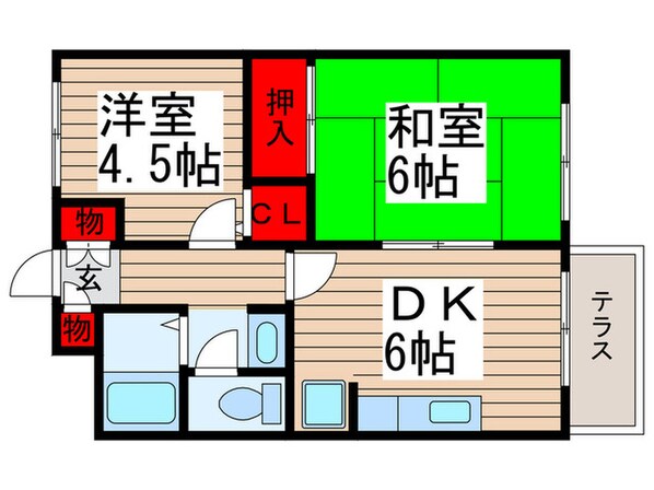 メゾネットプラザ南柏の物件間取画像